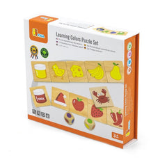 Viga Learning Colors Wooden Puzzle Set - 24 Pieces | 44505