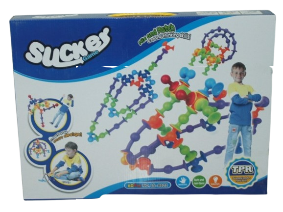 Sucker Game 60-Piece TPR Suction Construction Set | LS-8822