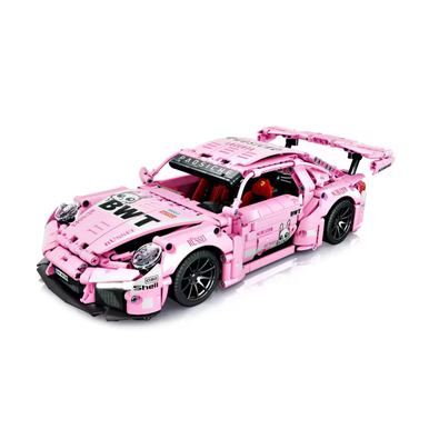 MJI, Creative LEGO-style construction sets, 1388pcs  ABS MOC Technic Speed Sport Racing Car - Pink | MJI-8616