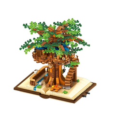 MJI, Creative LEGO-style construction sets, Jungle Tree House Block Book Building Set - 969 Pcs | MJI-13013