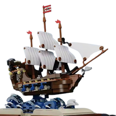 MJI, Creative LEGO-style construction sets, Pirates Battle Ship Book Building Set - 925pcs | MJI-13042
