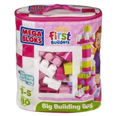 MEGA BLOKS Big Building Bag 80 pcs - Girls | DCH62