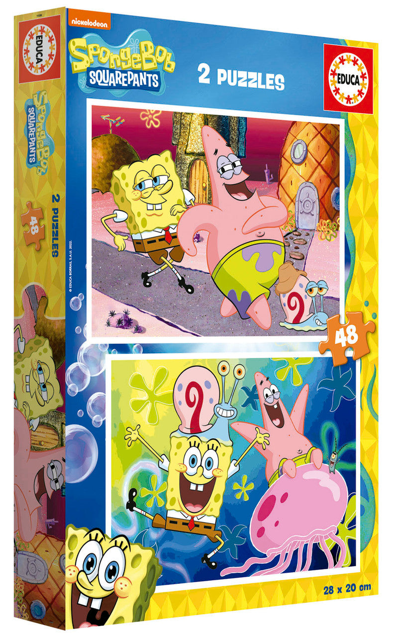 Educa SpongeBob SquarePants - 2 Puzzles (48 pcs each) | 19388