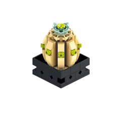 MJI, Creative LEGO-style construction sets, Mini Puzzle Bricks Succulents Potted Plant Building Blocks - 94 Pcs - Green/Beige  | MJI-13008