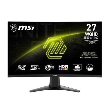 MSI MAG 27″ 2K QHD 180Hz 0.5ms Curved Gaming Monitor | 27CQ6F