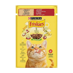 Friskies Cat Giggles Beef Pouch 85g | 206013