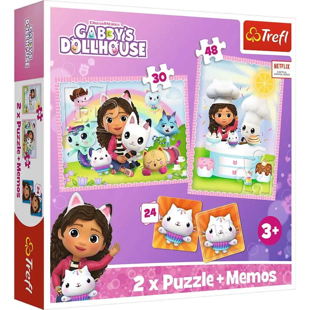 Trefl Gabby’s Dollhouse 2 x Puzzle + Memos | 93382