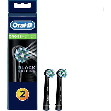Oral-B 2 Cross Action Replacement Heads - Black | EB50BRB