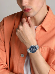 Casio Edifice Men Solar Chronograph Watch - Blue Silver | EFS-S650D-2ADF