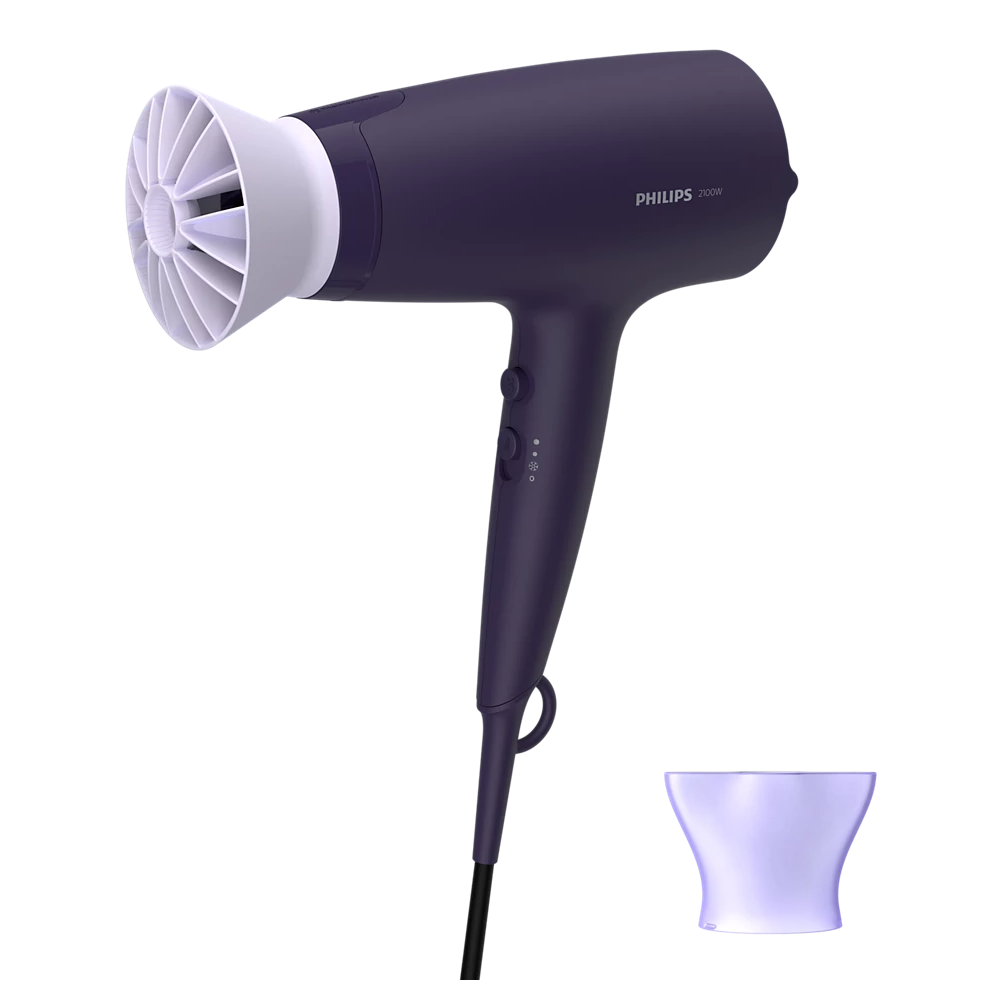 Philips 3000 Series Hair Dryer 2100W Black/Purple | BHD340