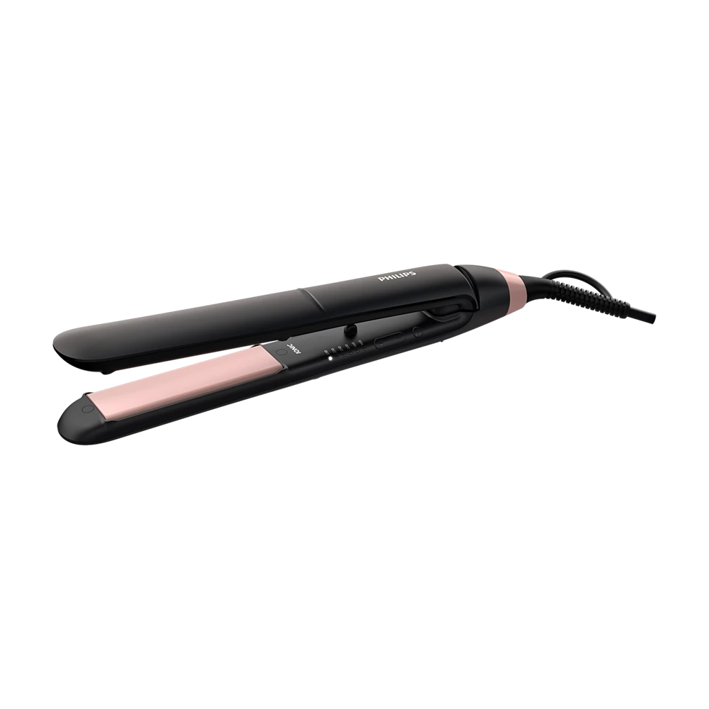 Philips StraightCare Essential ThermoProtect Straightener - Black/Pink | BHS378