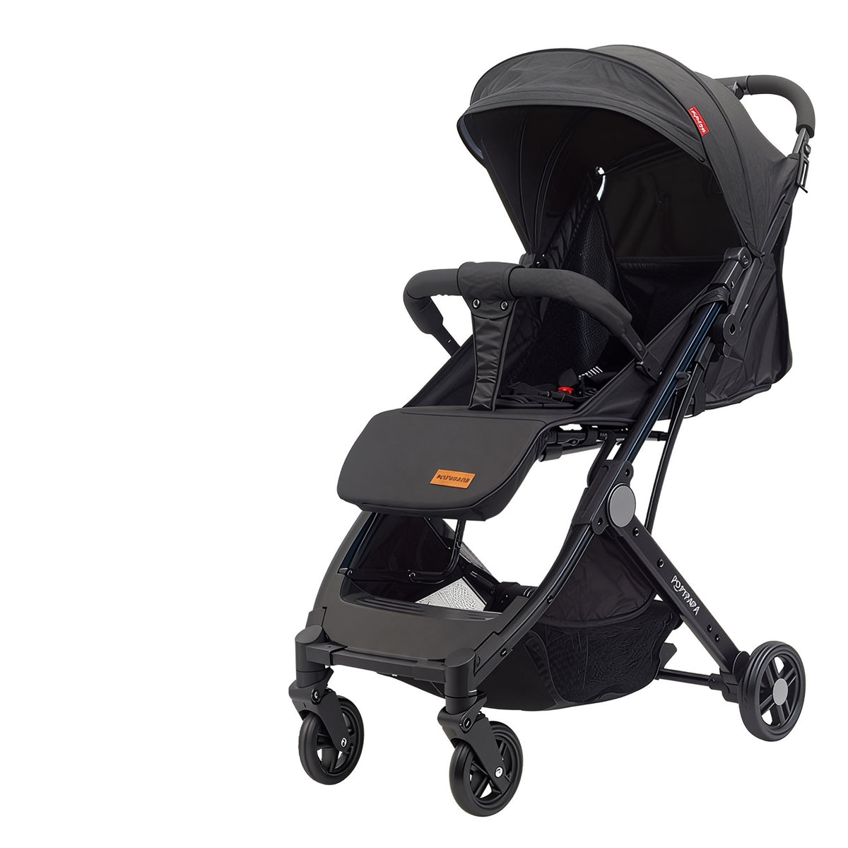 PopyPapa Baby Stroller - Foldable, Lightweight, Black | 532-5