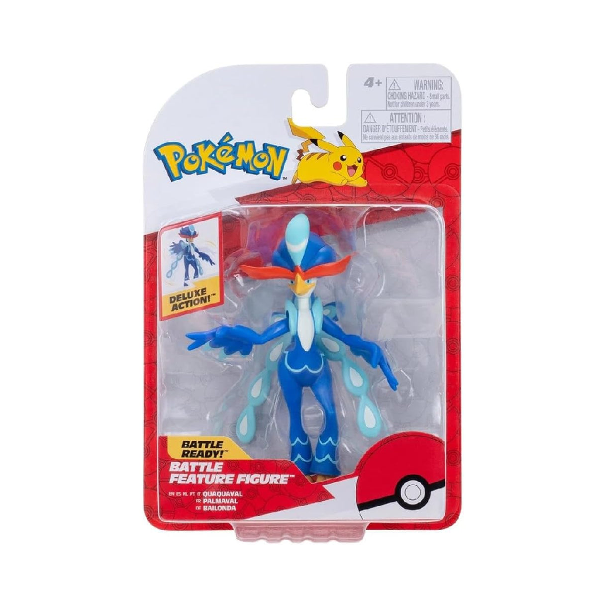 Pokemon Quaquaval Battle Feature Figure - 4.5" | PKW4078