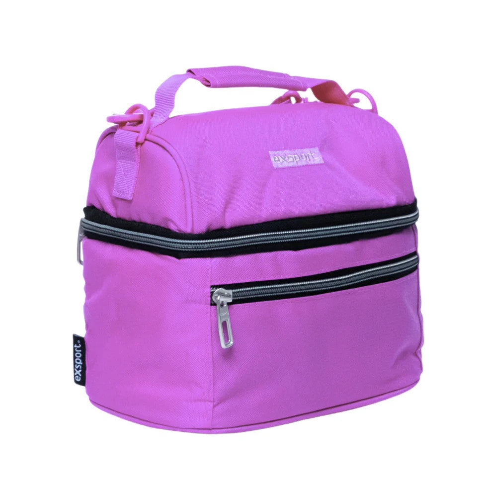 Exsport Top Opening + Front Zipper Lunch Bag-Purple