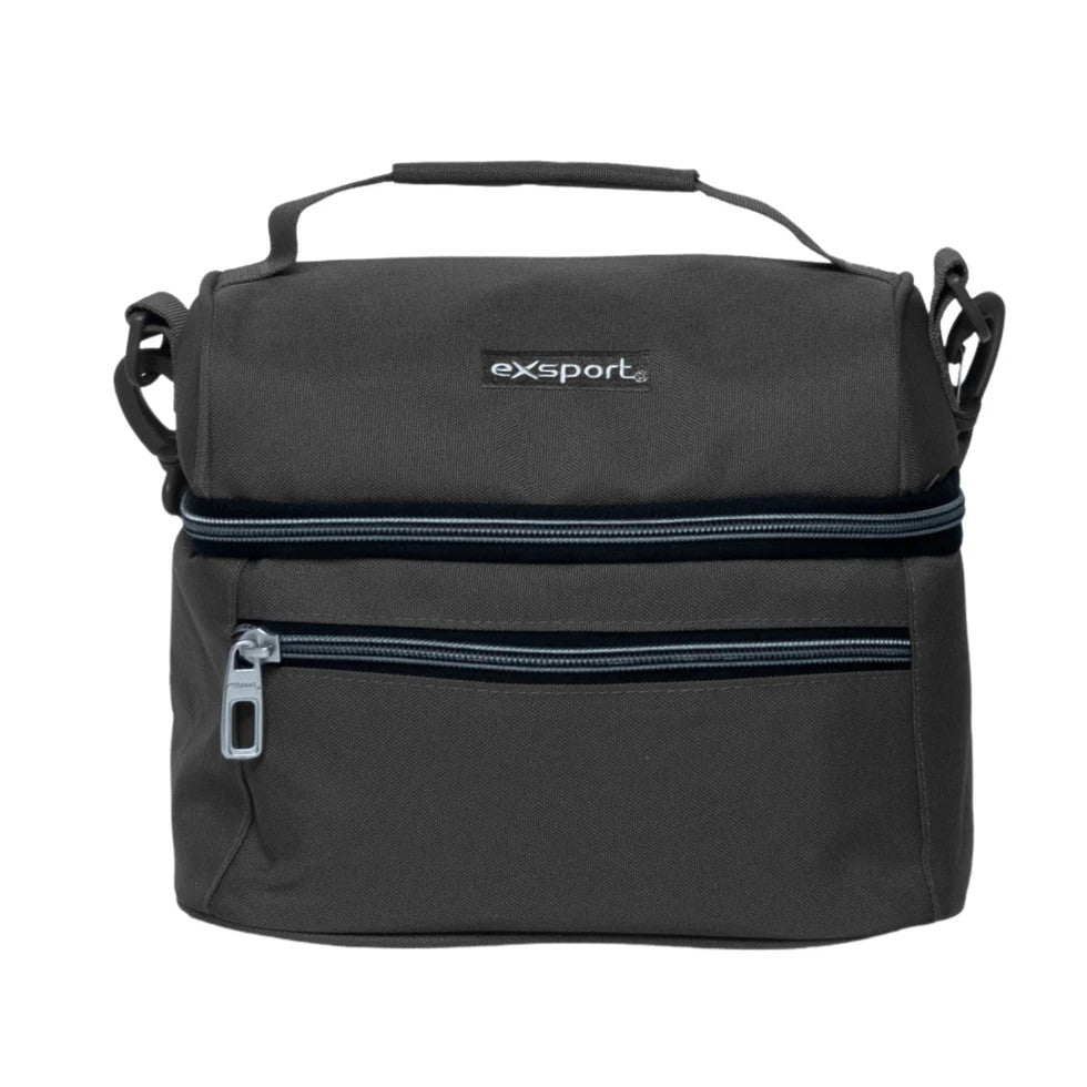 Exsport Top Opening + Front Zipper Lunch Bag-Gray