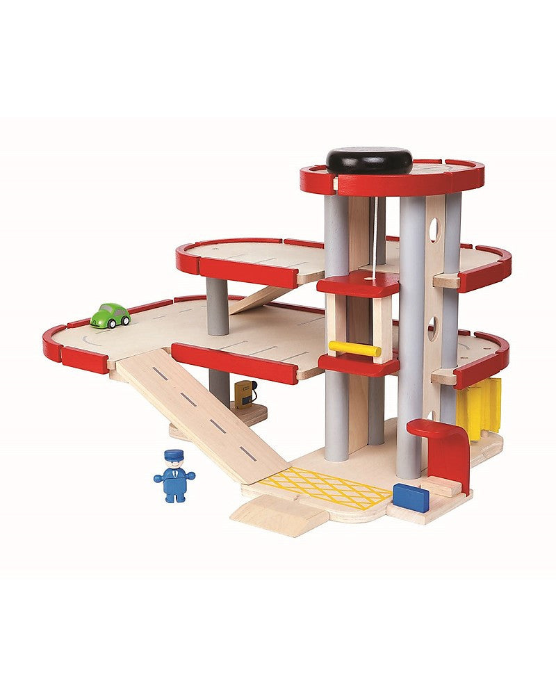Wooden Parking Tower Vehicle Play Set | AL592-31