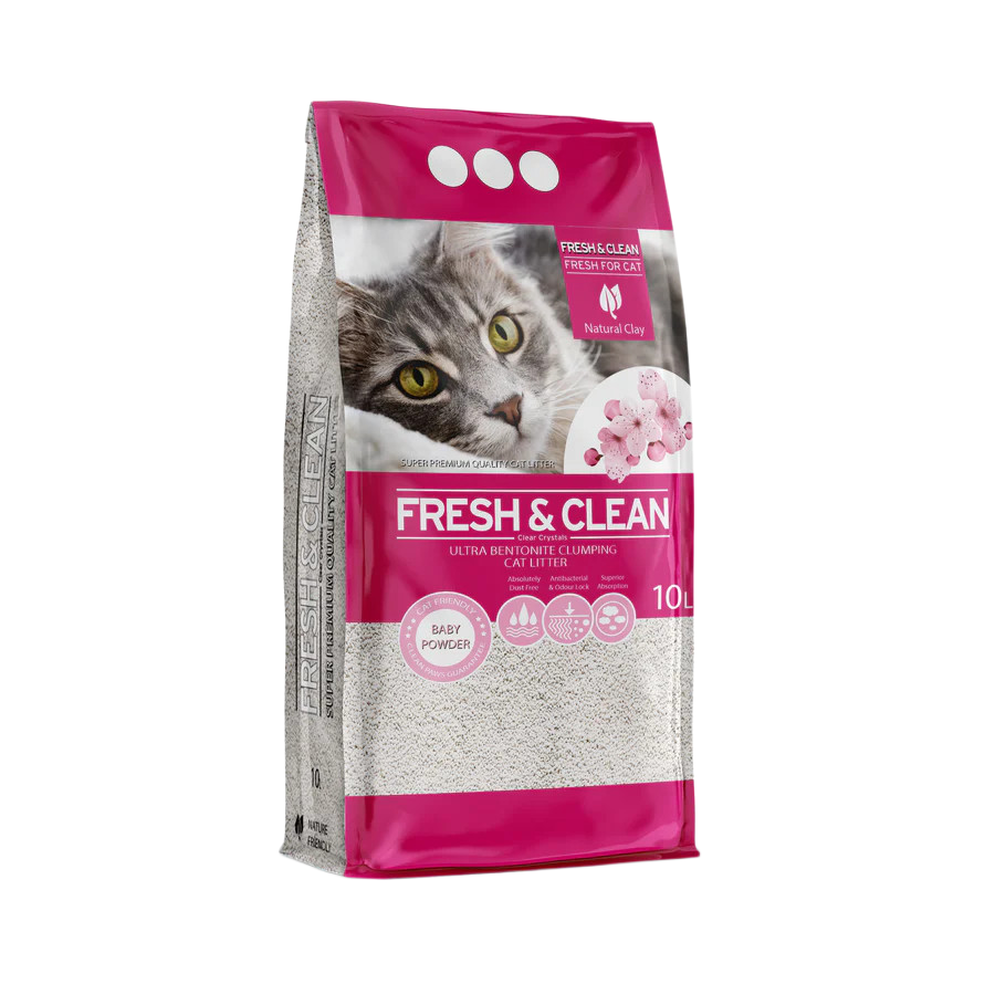 Fresh & Clean Baby Powdered Clumping Cat Litter 5 Lt | SA1164