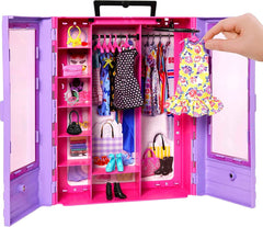 Barbie Fashionistas Ultimate Closet with 6 Hangers - Purple / Pink | HJL65