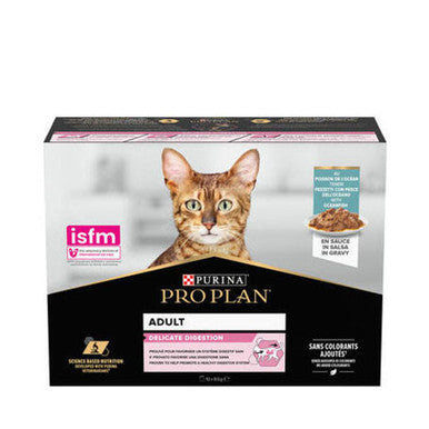 Pro Plan Adult Delicate Digestion Ocean Fish Wet Cat Food - 85g | 205043 (Pack of 12)