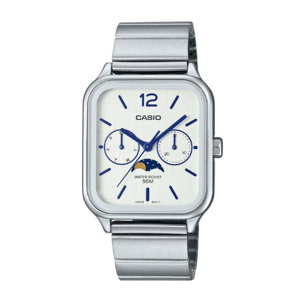 Casio Men 3-Hand Multi-Dial Watch - White / Silver | MTP-M305D-7AVDF