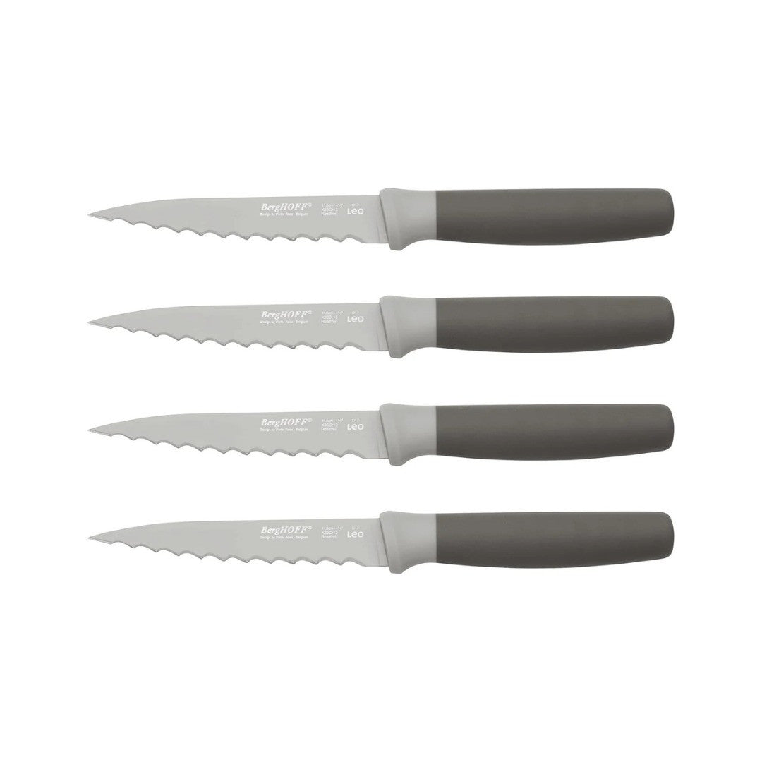 Berghoff 280494 - Steak Knives Set of 4 with Ergonomic Handles