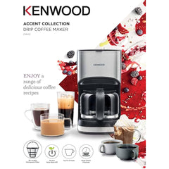 Kenwood Drip Coffee Maker Black Silver 12-Cup 900W | 270483