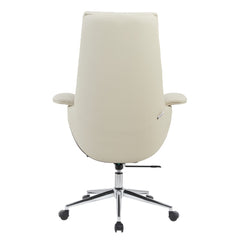 Valencia High-Back Office Chair Beige Brown Wood Grain | VL 2502