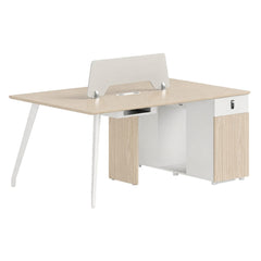 Valencia Office Workstation Beige White 1200x1200mm | VL XY-D221028