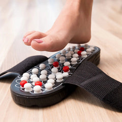 InnovaGoods Acupuncture Massage Slippers Black M | V0100552-L