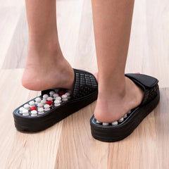 InnovaGoods Acupuncture Massage Slippers Black | V0100551-M