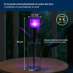 Beper Tulipano Solar Garden Lights Set of 4 with Stakes | P207ILO105