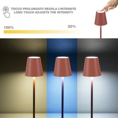 Beper Rechargeable Table Lamp Brick Red 3W | P207ILI204