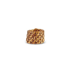 Karaca Veranda Bohemian Rattan Napkin Ring Natural Wood | 8683650379317