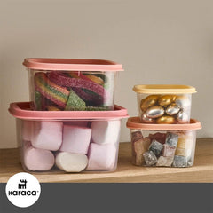 Karaca Dora Mini 4-Piece Food Storage Container Set 160-880ml | 153.09.01.9610