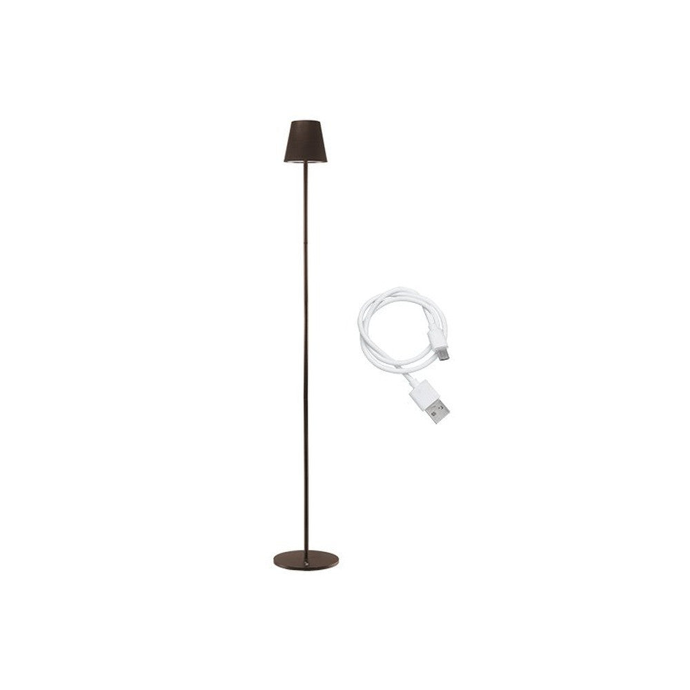 Beper Foot With Adjustable Height, 2.3W Desk Rechargeable Table Lamp With USB Type-C Cable, 3 Light Tones, Rust, 2.3W | BEP-P201UTP403