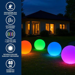 Beper Sfera XL Solar Lamp 40cm Spherical Garden Light | P207ILO226