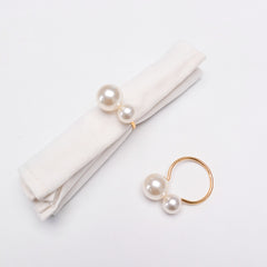 Karaca Home Pearl 2-Piece Napkin Ring Set - Gold | 300.22.02.0480