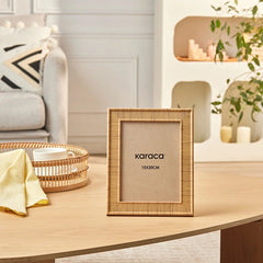 Karaca Elowen Wooden Photo Frame 15x20 cm Ribbed Border | 8683650383208