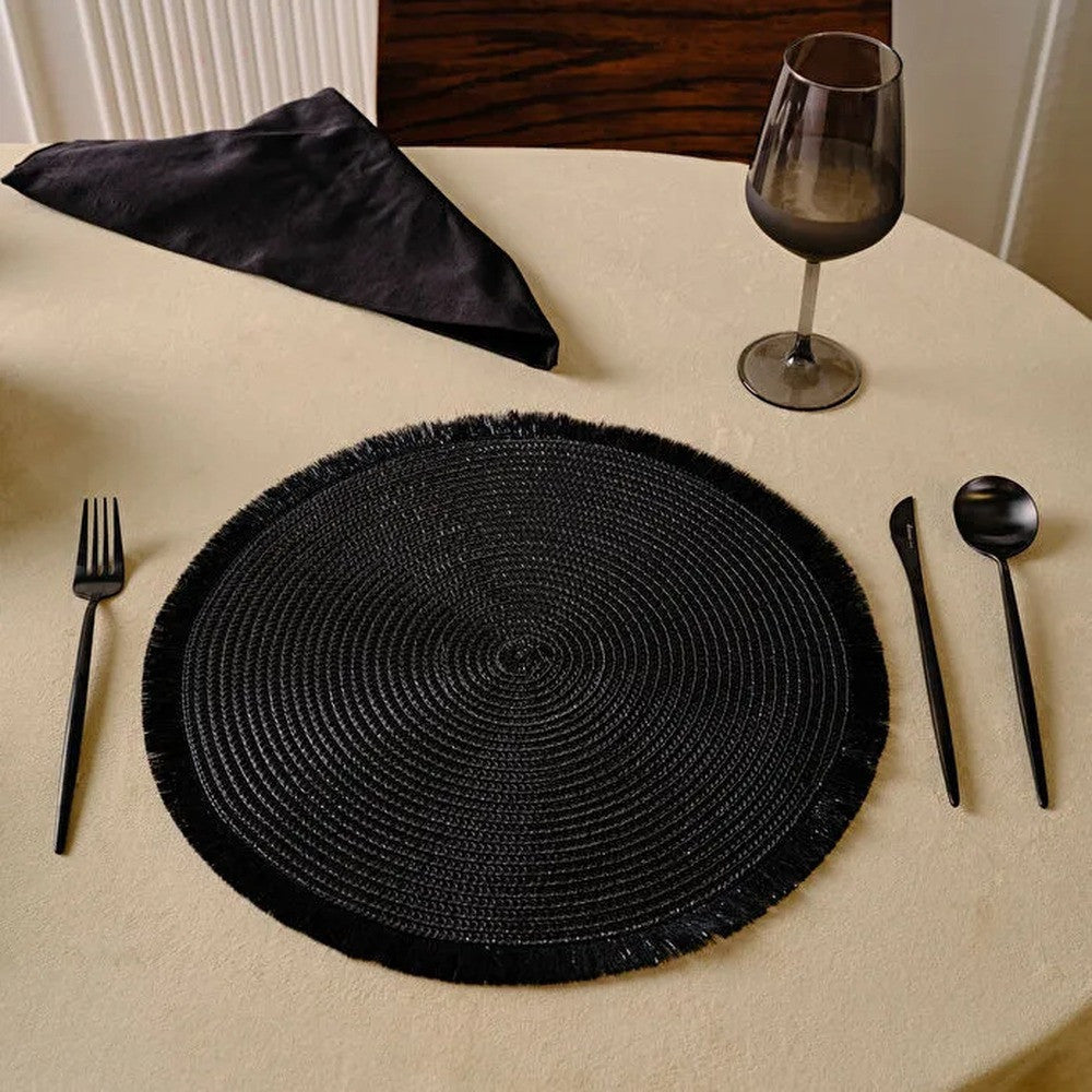 Karaca Kristina Placemat Set Black 38 cm 2-Piece | 8683650341888