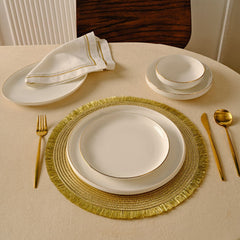 Karaca Kristina 2-Piece Gold Placemat Set 38 cm | 8683650341895