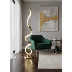 SK Gold Spiral LED Floor Lamp 138 cm Plug-In | SK861