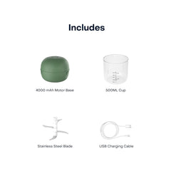 Nutricook Choppi Cordless Rechargeable Chopper Green | CH600G-ME