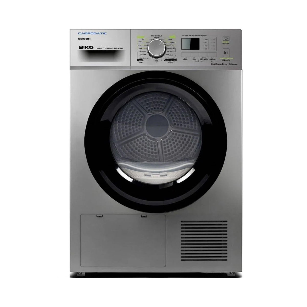 CAMPOMATIC Dryer Pump 16 Heat Pump 9 KG Silver | CD90HA