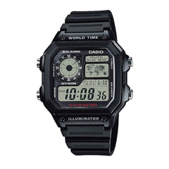 Casio Digital Men Watch Black Case, Black Dial , Black Resin Band | AE-1200WH-1AVDF