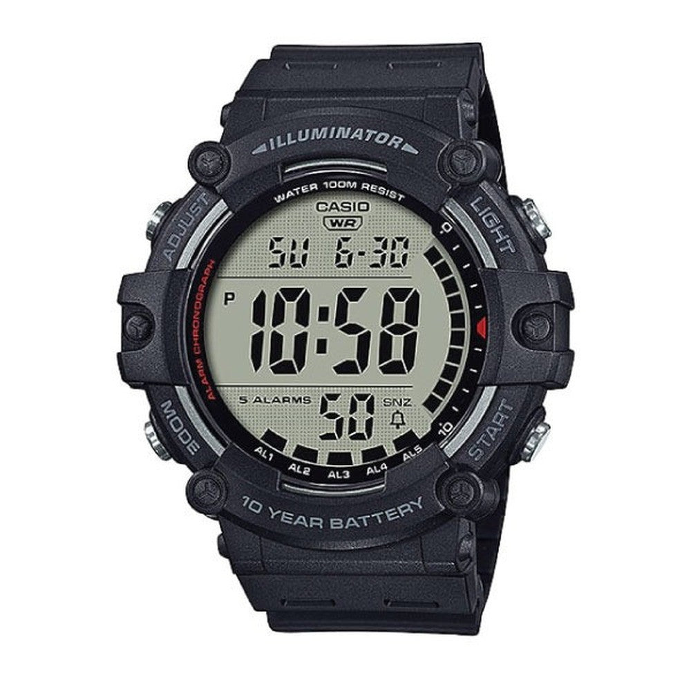 Casio Digital Men Watch Black Case, Black Dial , Black Resin Band | AE-1500WH-1AVDF