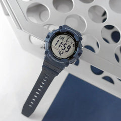 Casio Digital Men Watch Navy Blue Case, Navy Blue Dial , Navy Blue Resin Band | AE-1500WH-2AVDF