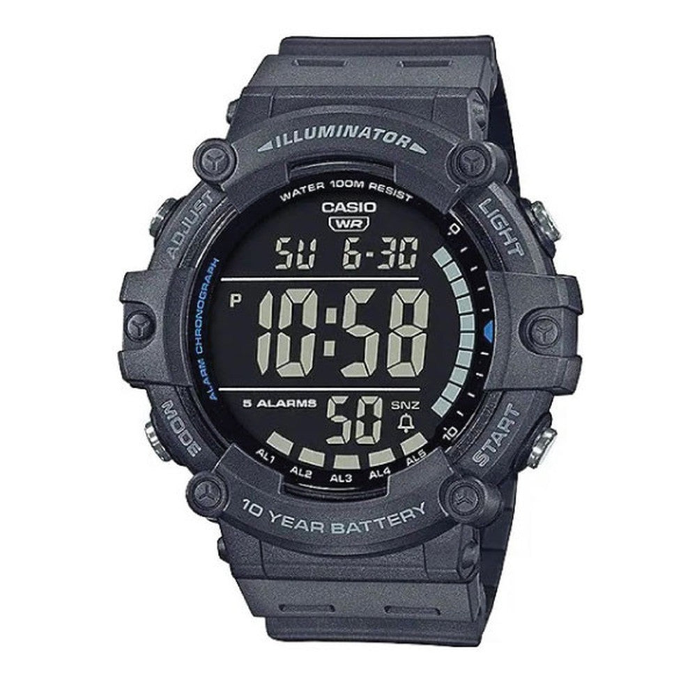 Casio Digital Men Watch Gunmetal Gray Case, Gunmetal Gray Dial , Gunmetal Gray Resin Band | AE-1500WH-8BVDF