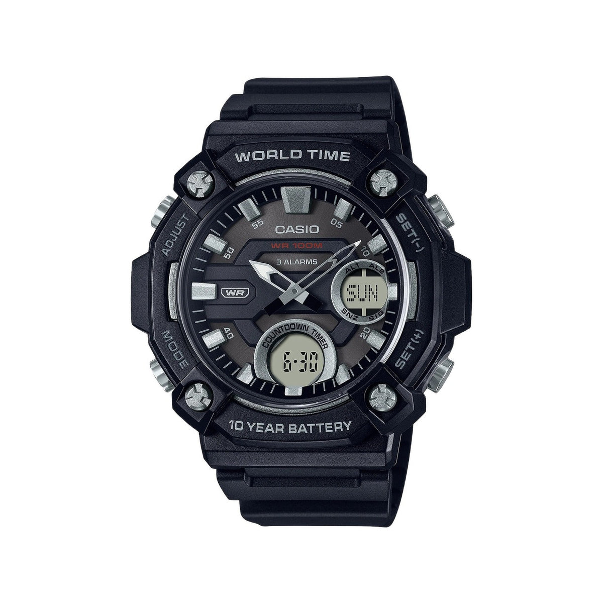 casio-3h-men-watch- Digital Sports Watch Black Resin | AEQ-120W-1AVDF
