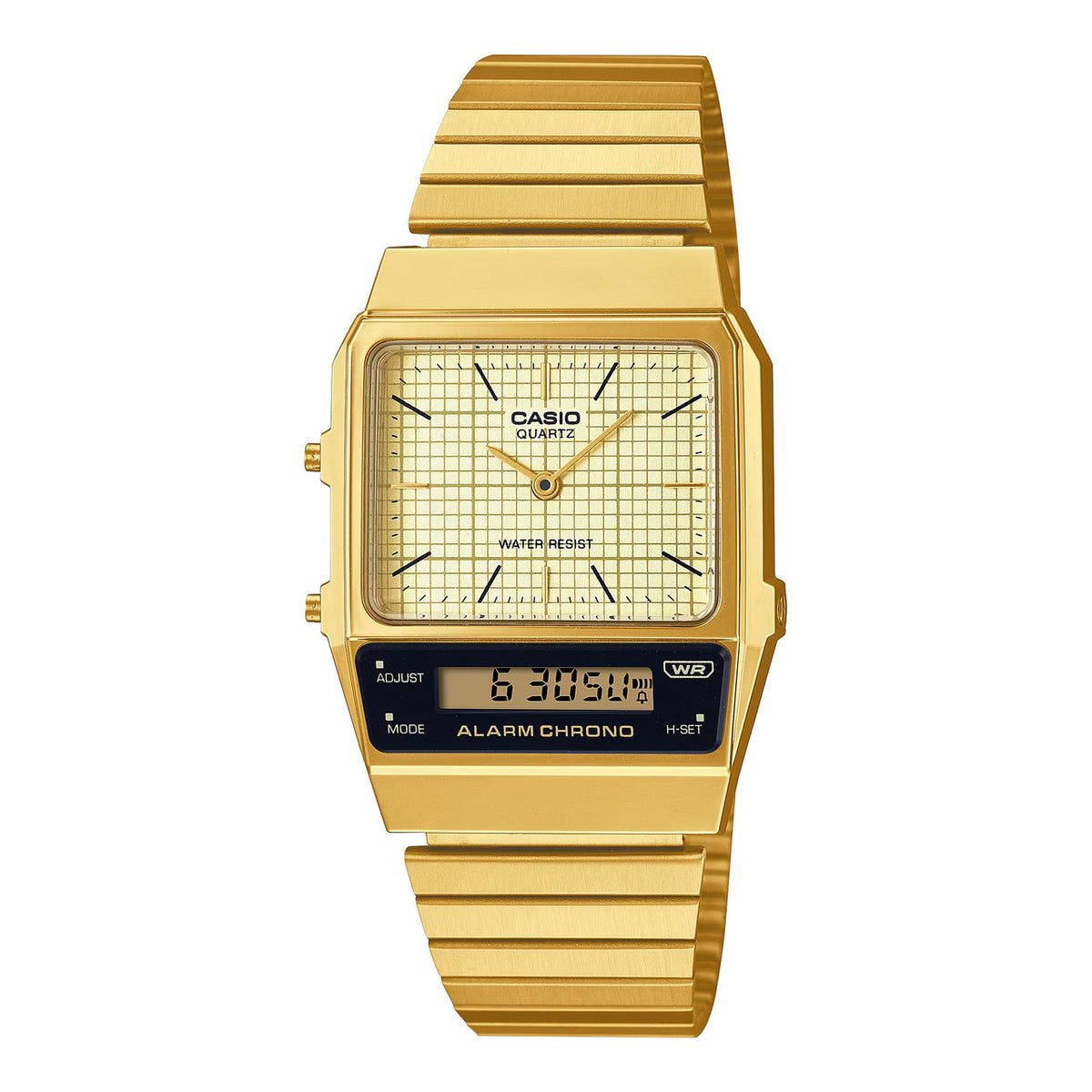 Casio casio-3h-unisex-watch- Analog-Digital Watch Metal Band | AQ-800EG-9ADF