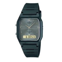 Casio Analog-Digital Watch Dual Time Black | AW-48HE-8AVDF
